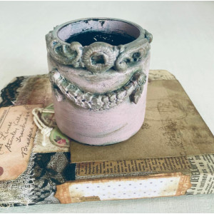 Whimsical Glass jar for planter - Romantic Vintage Affair